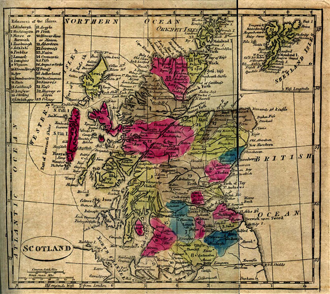 Map of the North of Scotland from 1805